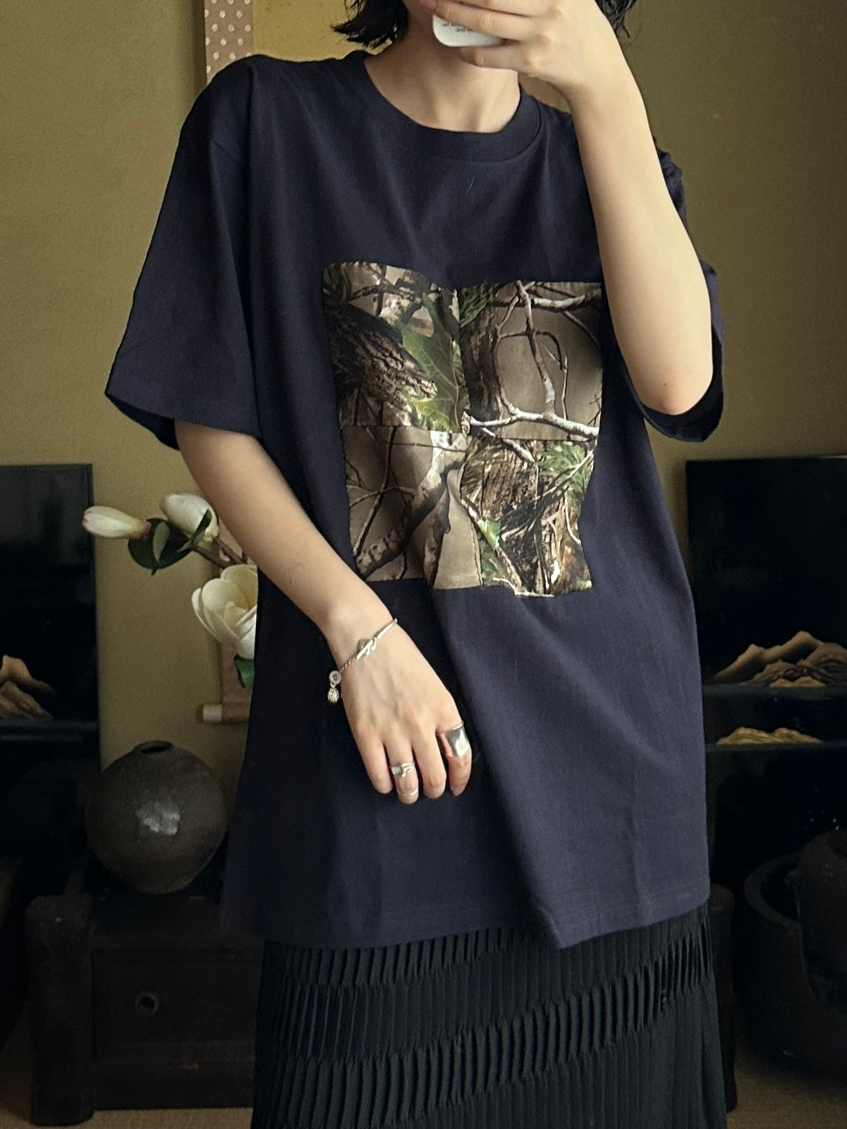 Redesigned Kimono Handmade T-Shirt Berlin Blue