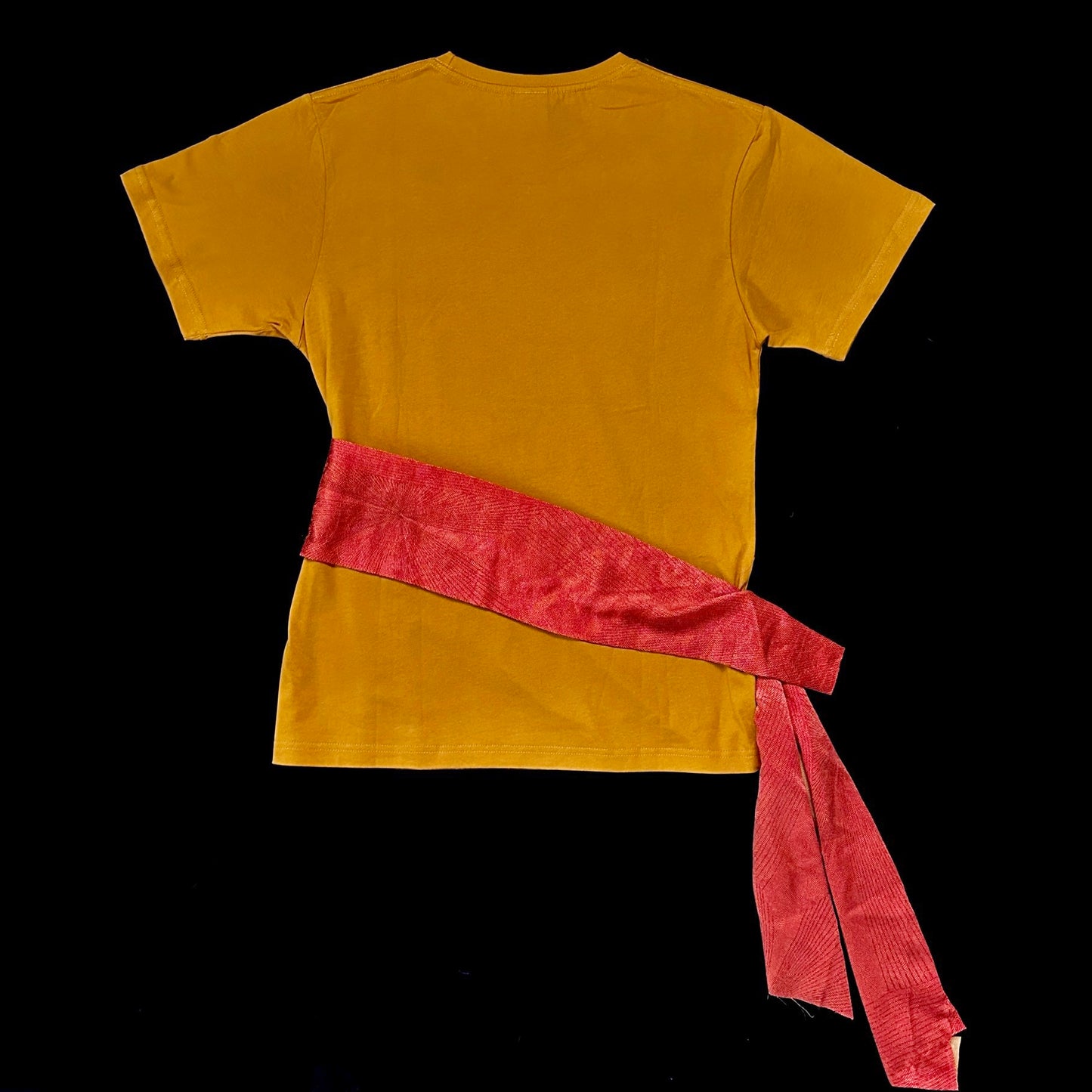 Redesigned Kimono Handmade T-Shirt Mustard Yellow