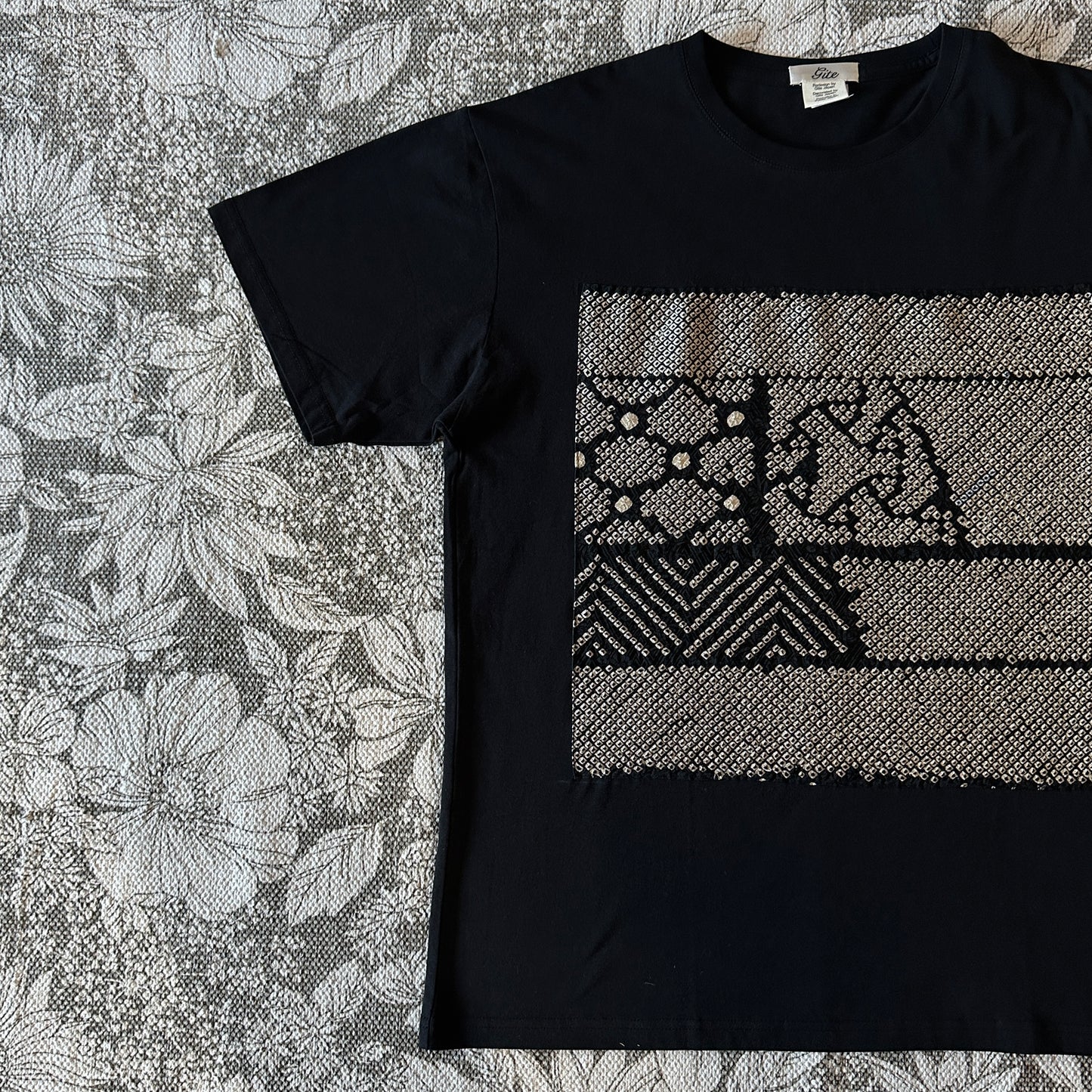 Redesigned Kimono Handmade T-Shirt Black