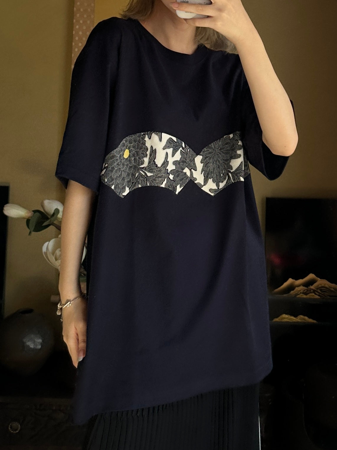 Redesigned Kimono Handmade T-Shirt Berlin Blue