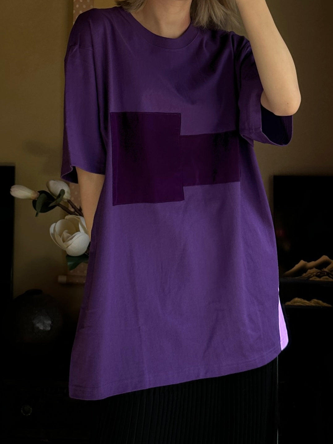 Redesigned Kimono Handmade T-Shirt Ancient Purple