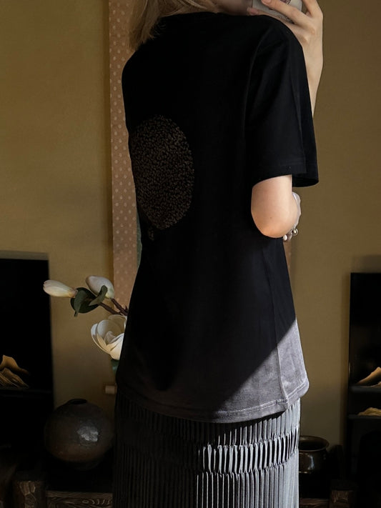 Redesigned Kimono Handmade T-Shirt Black